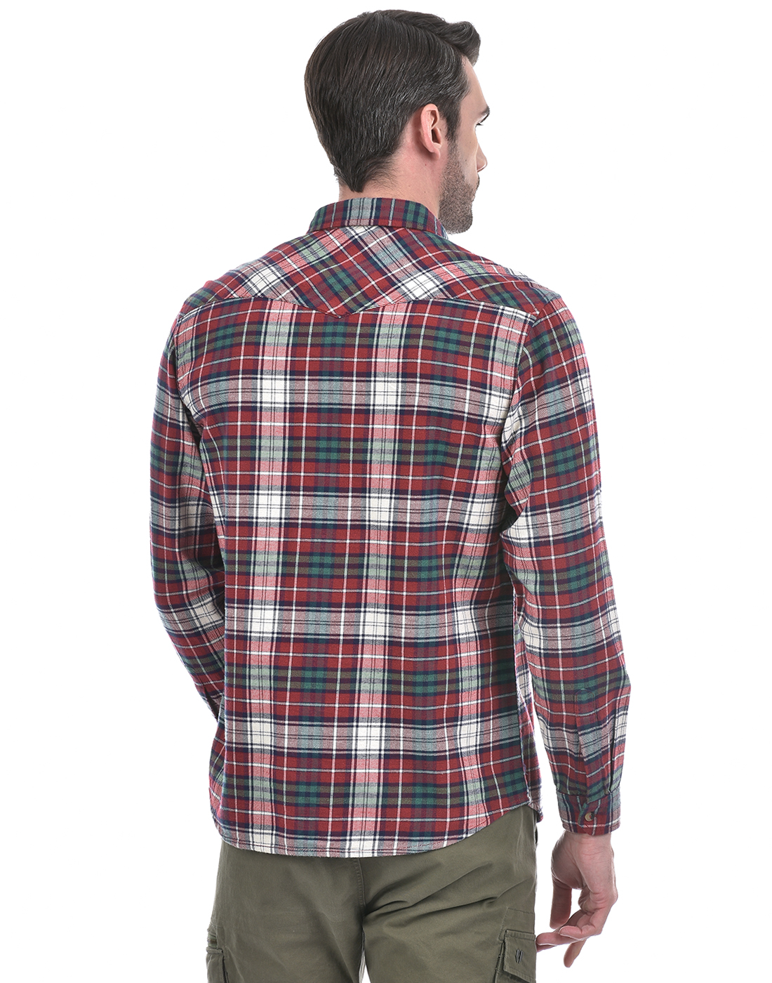 Numero Uno Men Checkered Red Shirt
